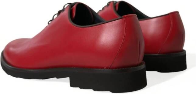 Dolce & Gabbana Rode leren Oxford-schoenen Elegante stijl Red Heren