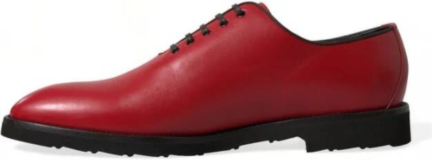 Dolce & Gabbana Rode leren Oxford-schoenen Elegante stijl Red Heren