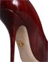 Dolce & Gabbana Rode Leren Stiletto Pumps met Logo Red Dames - Thumbnail 6