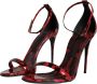 Dolce & Gabbana Rode Luipaard Enkelband Keira Sandalen Multicolor Dames - Thumbnail 3