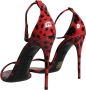 Dolce & Gabbana Rode Luipaard Enkelband Keira Sandalen Multicolor Dames - Thumbnail 4