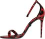 Dolce & Gabbana Rode Luipaard Enkelband Keira Sandalen Multicolor Dames - Thumbnail 5