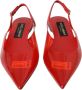 Dolce & Gabbana Rode PVC Slingback Flats Schoenen Red Dames - Thumbnail 13