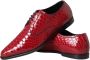 Dolce & Gabbana Rode Python Leren Derby Formele Schoenen Red Heren - Thumbnail 6