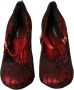 Dolce & Gabbana Rode Satijnen Kant Mary Jane Pumps Red Dames - Thumbnail 2