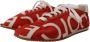 Dolce & Gabbana Rood Wit Leren Casual Sneakers Schoenen White - Thumbnail 6