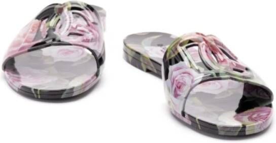 Dolce & Gabbana Rosenprint Slippers Multicolor Dames