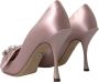 Dolce & Gabbana Roze Kristal Satijn Hoge Hakken Pumps Pink Dames - Thumbnail 4