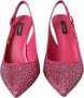 Dolce & Gabbana Roze Kristal Slingback Hakken Sandalen Pink Dames - Thumbnail 2