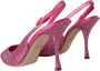 Dolce & Gabbana Roze Kristal Slingback Hakken Sandalen Pink Dames - Thumbnail 4