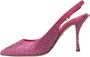 Dolce & Gabbana Roze Kristal Slingback Hakken Sandalen Pink Dames - Thumbnail 5