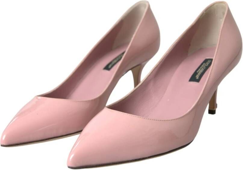 Dolce & Gabbana Roze Lakleren Hakken Pumps Pink Dames