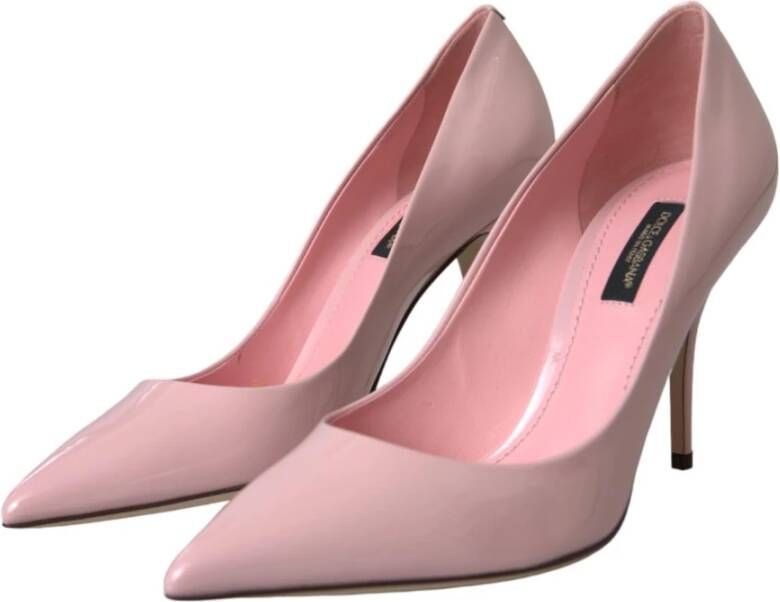 Dolce & Gabbana Roze Lakleren Stiletto Pumps Pink Dames