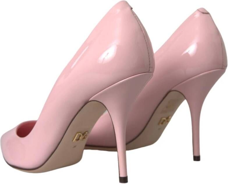 Dolce & Gabbana Roze Lakleren Stiletto Pumps Pink Dames