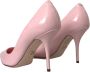 Dolce & Gabbana Roze Lakleren Stiletto Pumps Pink Dames - Thumbnail 4