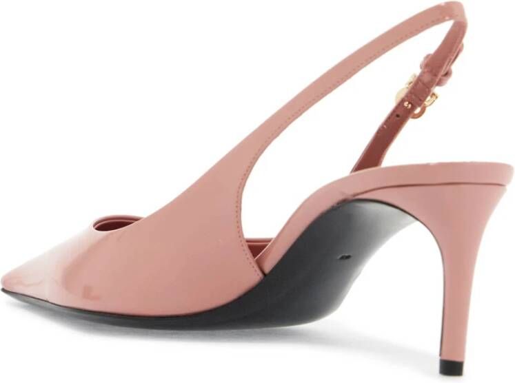 Dolce & Gabbana Roze Lakleren Stiletto Slingback Pink Dames