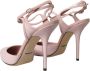 Dolce & Gabbana Roze Leren Enkelband Hakken Pumps Pink Dames - Thumbnail 12