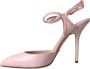 Dolce & Gabbana Roze Leren Enkelband Hakken Pumps Pink Dames - Thumbnail 13