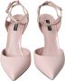 Dolce & Gabbana Roze Leren Enkelband Hakken Pumps Pink Dames - Thumbnail 2