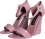 Dolce & Gabbana Roze leren enkelband sandalen Pink Dames - Thumbnail 3