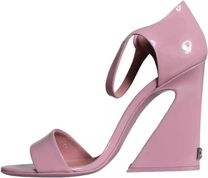 Dolce & Gabbana Roze leren enkelband sandalen Pink Dames