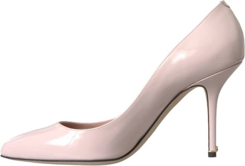 Dolce & Gabbana Roze Leren Hakken Pumps Schoenen Pink Dames