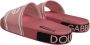 Dolce & Gabbana Roze Leren Slide Sandalen met Logo Pink Dames - Thumbnail 4