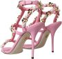 Dolce & Gabbana Roze Leren Versierde Hakken Sandalen Pink Dames - Thumbnail 10