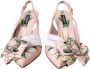 Dolce & Gabbana Roze Lily Crystal Slingback Hakken Pink Dames - Thumbnail 2