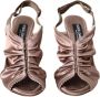 Dolce & Gabbana Roze Satijnen Slingback Hoge Hak Sandalen Pink Dames - Thumbnail 12