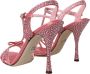 Dolce & Gabbana Roze Strass Enkelband Hakken Sandalen Pink Dames - Thumbnail 4