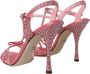 Dolce & Gabbana Roze Strass Enkelband Hakken Sandalen Pink Dames - Thumbnail 11