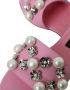 Dolce & Gabbana Roze versierde leren platte sandalen Pink Dames - Thumbnail 8