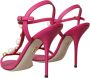 Dolce & Gabbana Roze versierde leren sandaalhakken Pink Dames - Thumbnail 4