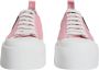 Dolce & Gabbana Roze Wit Canvas Lage Sneakers Pink Dames - Thumbnail 2