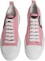 Dolce & Gabbana Roze Wit Canvas Lage Sneakers Pink Dames - Thumbnail 3