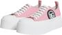 Dolce & Gabbana Roze Wit Canvas Lage Sneakers Pink Dames - Thumbnail 4