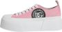 Dolce & Gabbana Roze Wit Canvas Lage Sneakers Pink Dames - Thumbnail 6