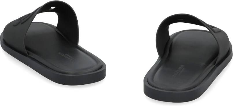 Dolce & Gabbana Rubberen slides met uitsparingen Black Heren