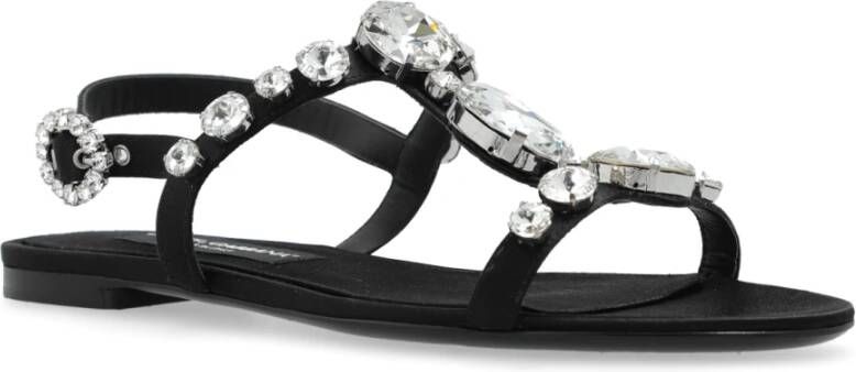 Dolce & Gabbana Sandalen met decoratieve afwerking Black Dames