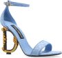 Dolce & Gabbana Sandalen met decoratieve logo-vormige hak Blue Dames - Thumbnail 4