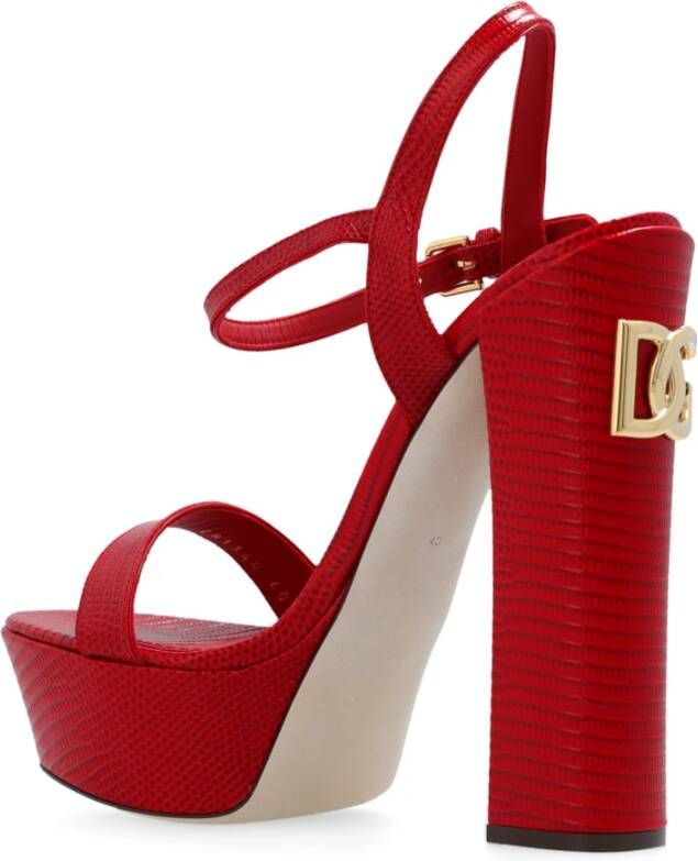 Dolce & Gabbana Sandalen met hak Rood Dames