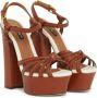 Dolce & Gabbana Bruine Damessandalen Maten 35.5 37.5 Us7 37 Us6.5 en 40 Brown Dames - Thumbnail 2