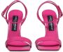 Dolce & Gabbana Roze Krokodillenprint Hoge Hak Sandalen Pink Dames - Thumbnail 8