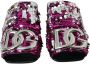 Dolce & Gabbana Sequin Logo Flats Sandalen Pink Dames - Thumbnail 2