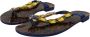 Dolce & Gabbana Blauwe Leren Platte Sandalen Elegante Stijl Blue Dames - Thumbnail 3