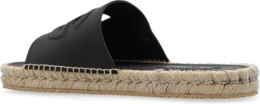 Dolce & Gabbana Slippers met logo Black Heren