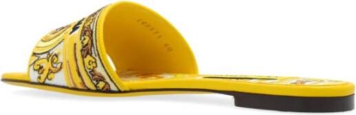 Dolce & Gabbana Slippers met logo Yellow Dames