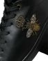 Dolce & Gabbana Bee Logo Lederen Halfhoge Sneakers - Thumbnail 20