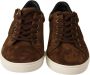 Dolce & Gabbana Bruine Suède Leren Lage Sneakers Brown Heren - Thumbnail 4